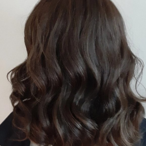 Brown wig lace front wig color 4 human hair mix main image 4